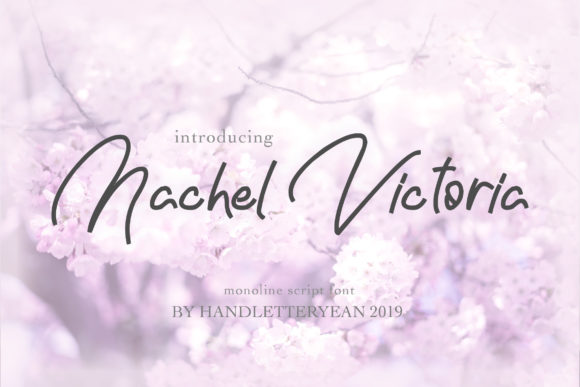 Nachel Victoria Font PNG with transparent background - Preview 1