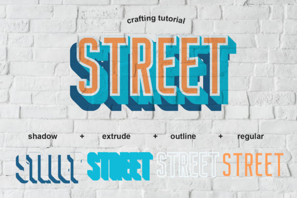 Nordin Extrude Family Font PNG with transparent background - Preview 3