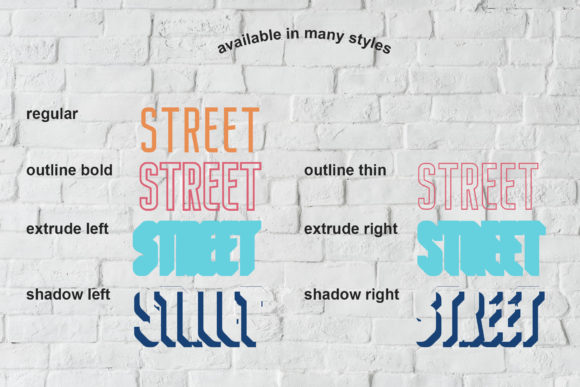 Nordin Extrude Family Font PNG with transparent background - Preview 4