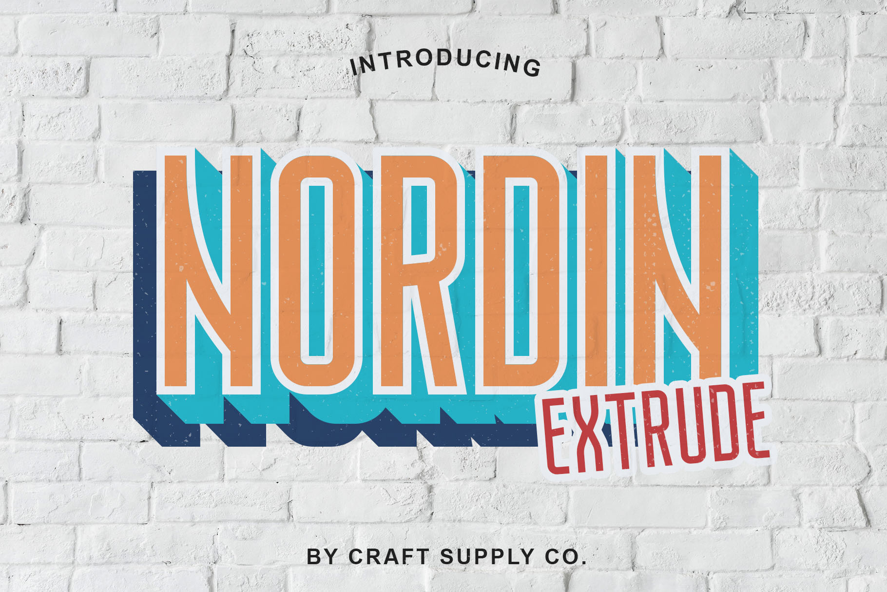 Nordin Extrude Family preview, retro bold sans