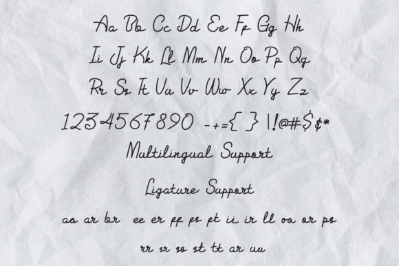 Papertua Font font preview - 4