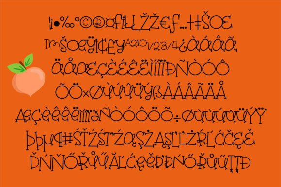 Peach Mangoade Font PNG with transparent background - Preview 3