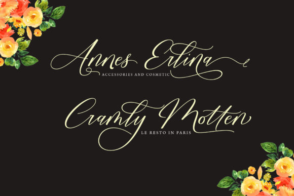 Restiany Script Font PNG with transparent background - Preview 5