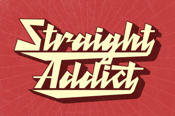 Retro Thunder Font PNG with transparent background - Preview 4
