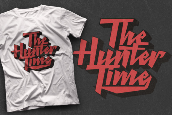 Retro Thunder Font PNG with transparent background - Preview 6