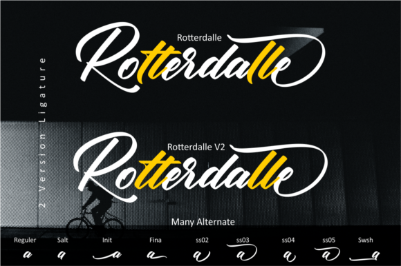 Rotterdalle Script Font PNG with transparent background - Preview 1