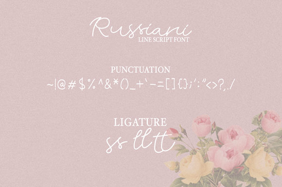 Russiani Font PNG with transparent background - Preview 2