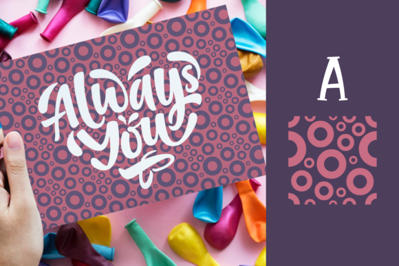 Seamless Pattern & Frames Font PNG with transparent background - Preview 1