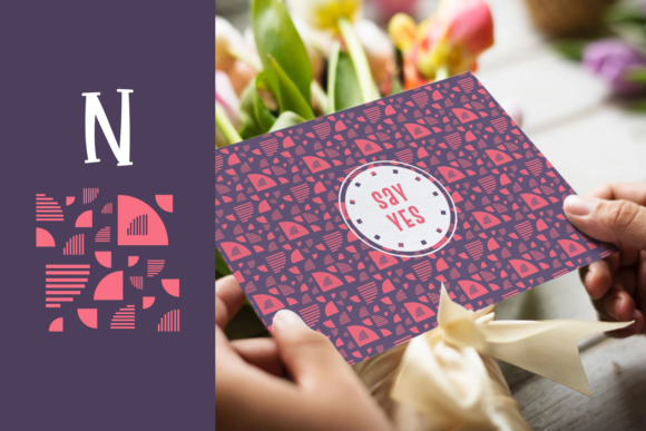 Seamless Pattern & Frames Font PNG with transparent background - Preview 2