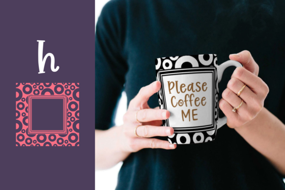 Seamless Pattern & Frames Font PNG with transparent background - Preview 5