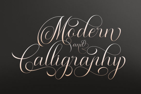 Morden Script Font PNG with transparent background - Preview 1