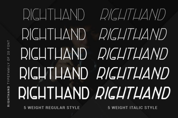 Righthand Family Font PNG with transparent background - Preview 1