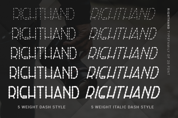 Righthand Family Font PNG with transparent background - Preview 2