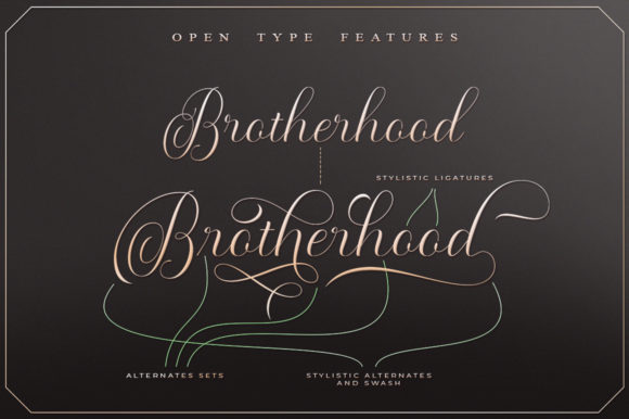 Morden Script Font PNG with transparent background - Preview 2