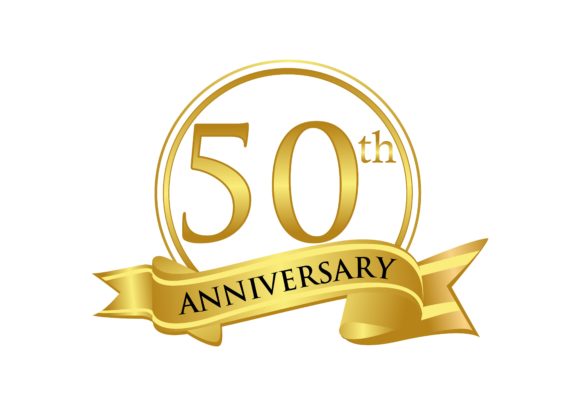 50th Anniversary Celebration Logo Vector Afbeelding Logo's Door DEEMKA STUDIO