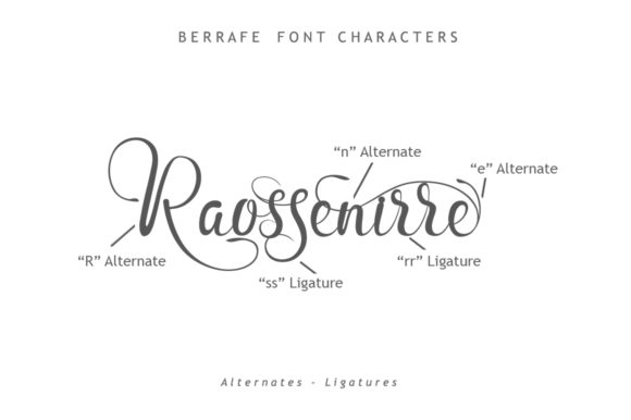Berrafe Font PNG with transparent background - Preview 2