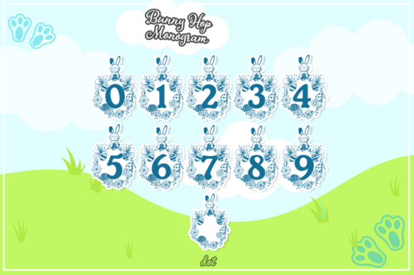 Bunny Hop Monogram Font - Preview 2