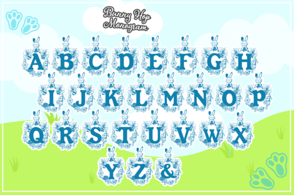 Bunny Hop Monogram Font - Preview 1