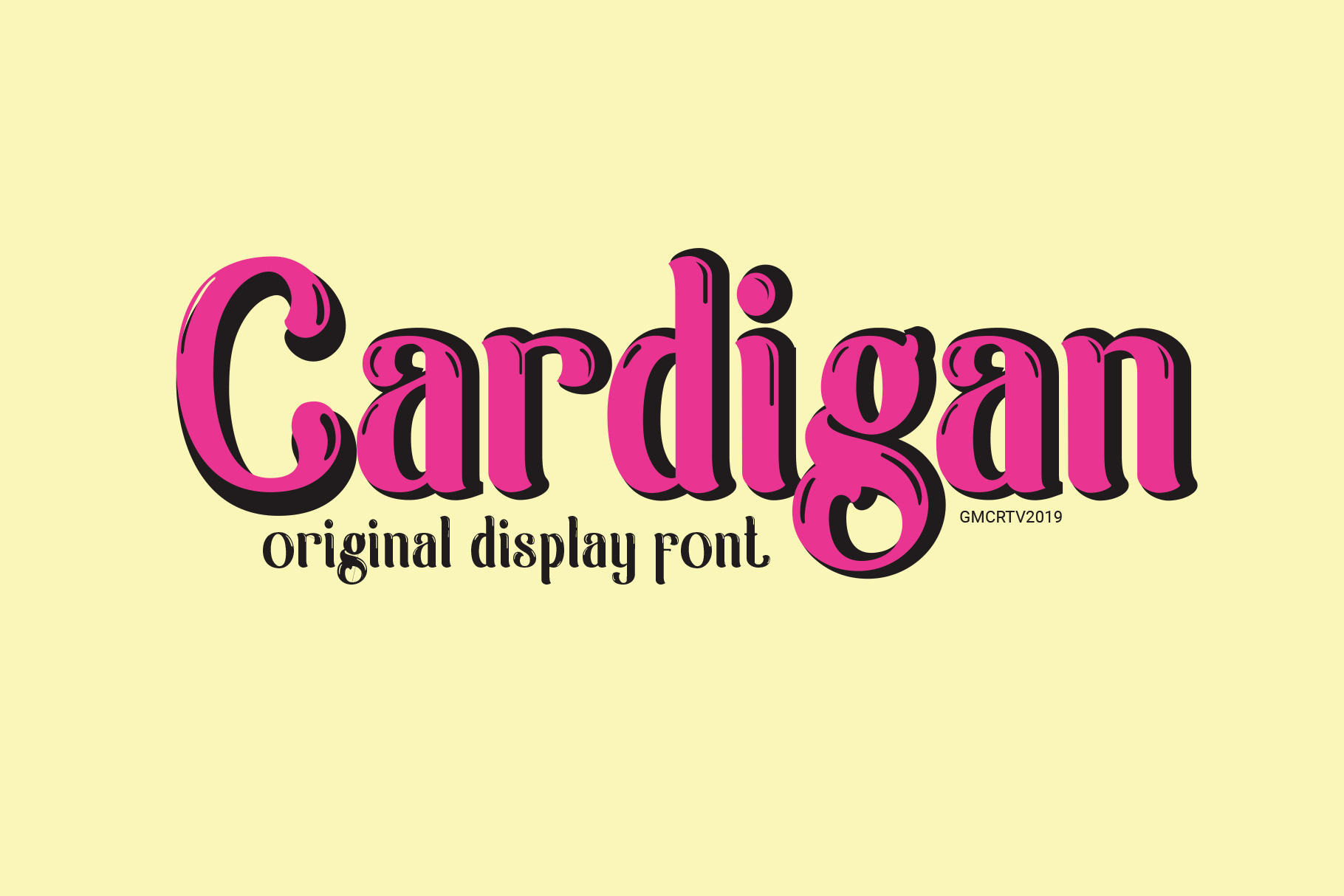 Cardigan preview: vintage grunge poster typeface