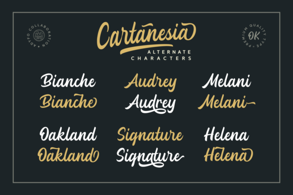 Cartanesia Font PNG with transparent background - Preview 1