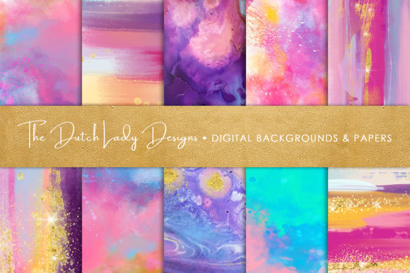 Colorful Brush Strokes & Stains Background Textures