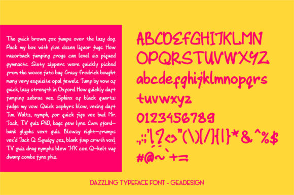 Dazzling Font - Preview 1