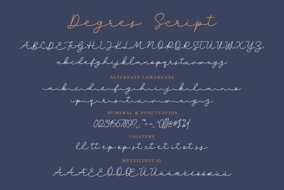 Degres Script Font PNG with transparent background - Preview 3