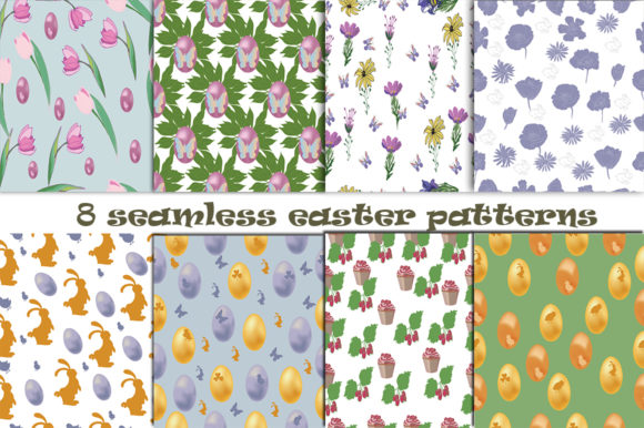 Easter Papers Graphic Patterns By kakva