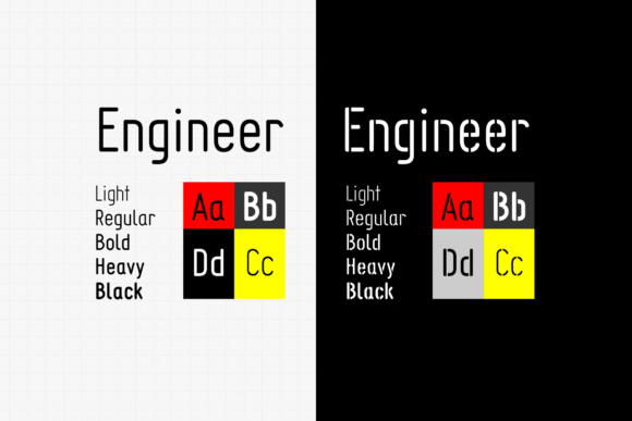 Engineer Family Font PNG with transparent background - Preview 3