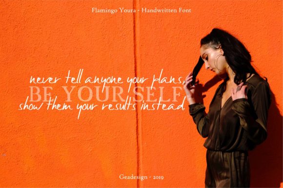 Flamingo Youra Font PNG with transparent background - Preview 3