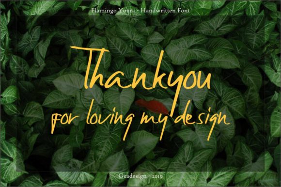 Flamingo Youra Font PNG with transparent background - Preview 5