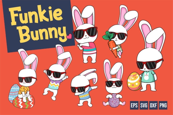 Funkie Bunny Graphic Illustrations By Cikareotype