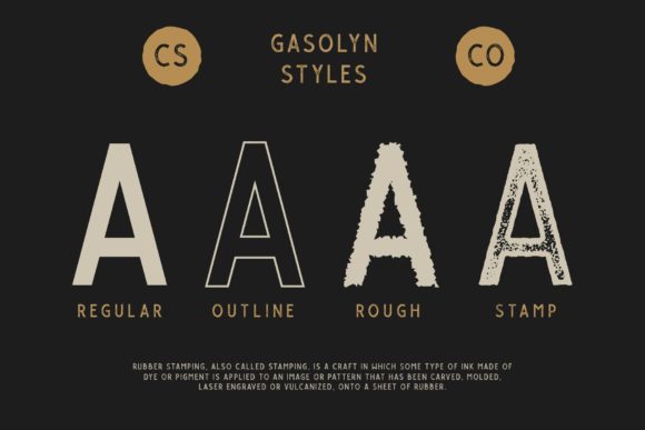 Gasolyn Family Font PNG with transparent background - Preview 2