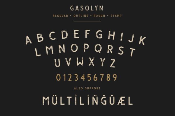 Gasolyn Family Font PNG with transparent background - Preview 3