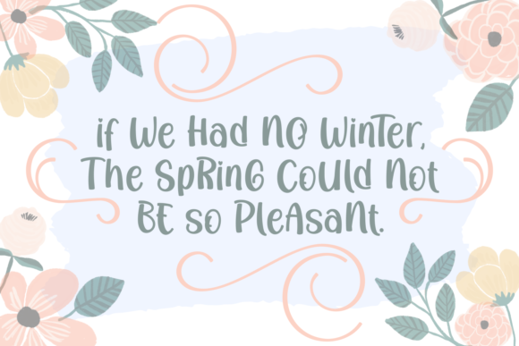 Growing in Bloom Font PNG with transparent background - Preview 2