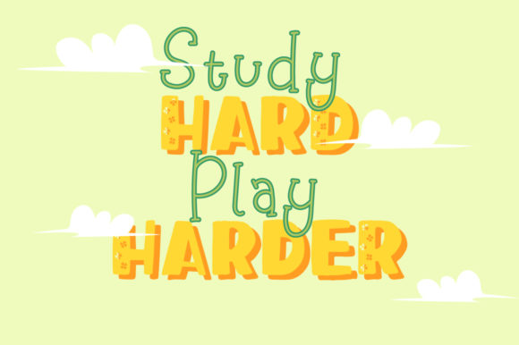 Happy Clover Family Font PNG with transparent background - Preview 1
