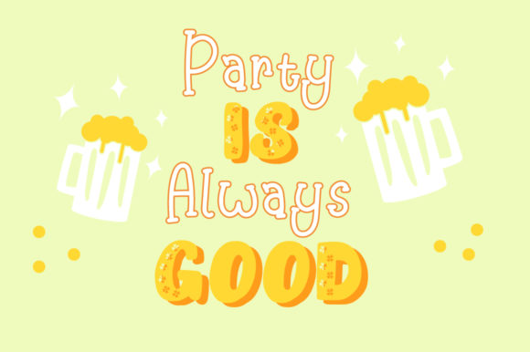 Happy Clover Family Font PNG with transparent background - Preview 2