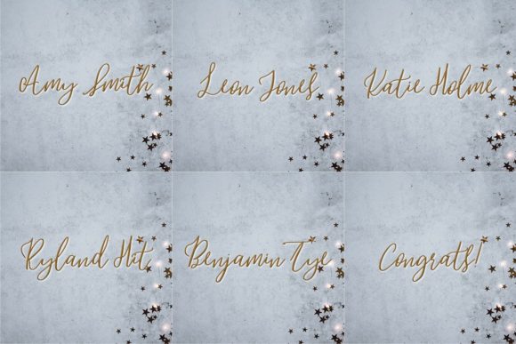 Holiday Coffee Font PNG with transparent background - Preview 2