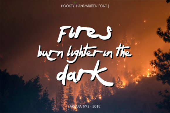 Hookey Font PNG with transparent background - Preview 2