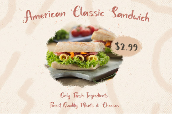 Juicy Steak Font PNG with transparent background - Preview 1