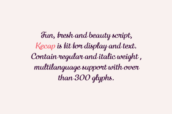 Kecap Script Font PNG with transparent background - Preview 1