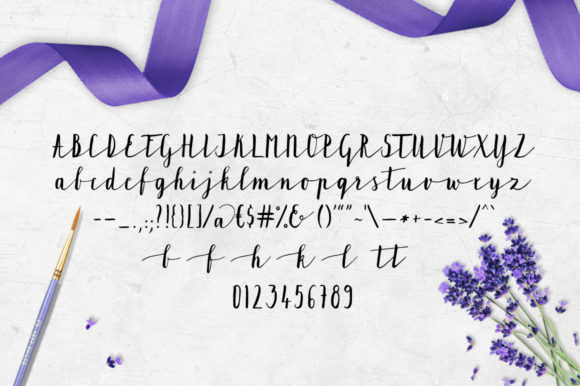 Lavandia Font PNG with transparent background - Preview 4