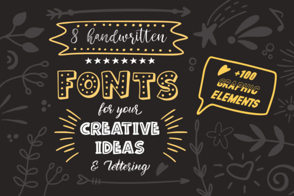 Lettering Box Font PNG with transparent background - Preview 1