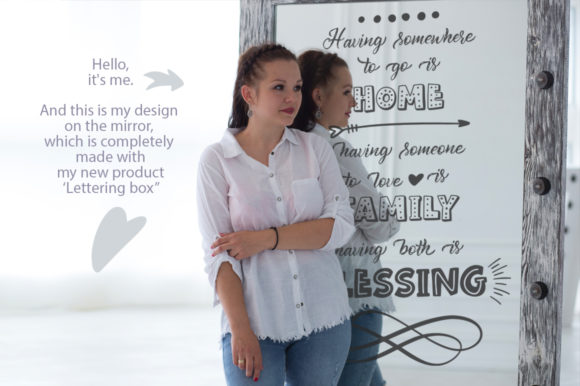 Lettering Box Font PNG with transparent background - Preview 2