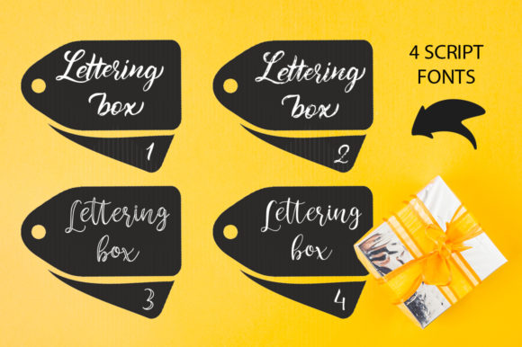Lettering Box Font PNG with transparent background - Preview 3