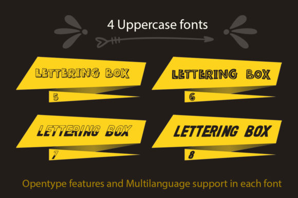 Lettering Box Font PNG with transparent background - Preview 4