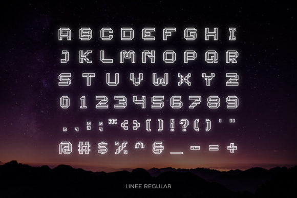 Linee Font PNG with transparent background - Preview 2