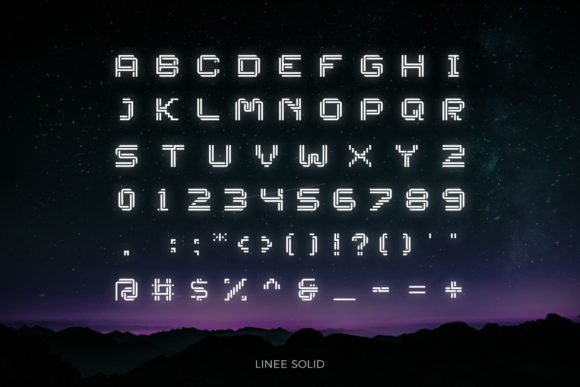 Linee Font PNG with transparent background - Preview 3