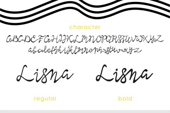 Lisna Font PNG with transparent background - Preview 3