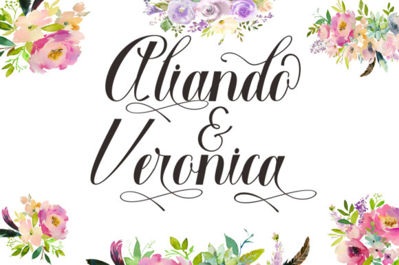 Macrofhyllya Script Font PNG with transparent background - Preview 2